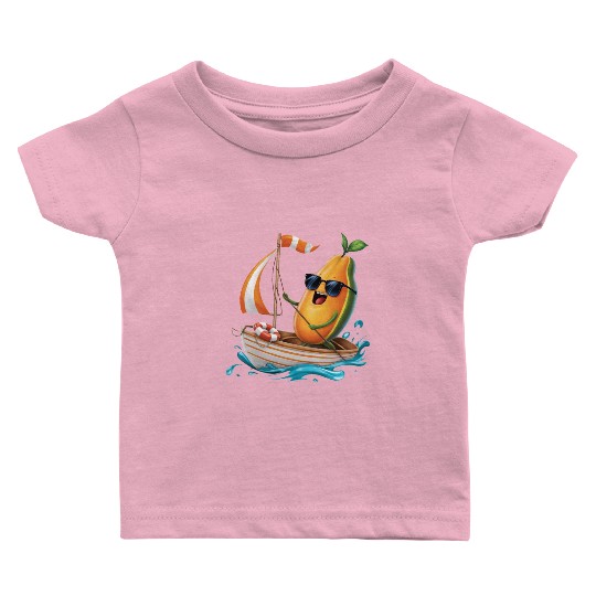 Fruit Boating Papaya Baby T Shirts