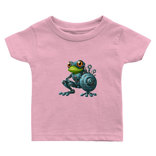 Cyborg Frog Toad Newt Robot Mech Design Baby T Shirts
