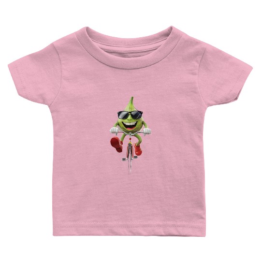Fig Cycling On Bike Realistic Baby T Shirts