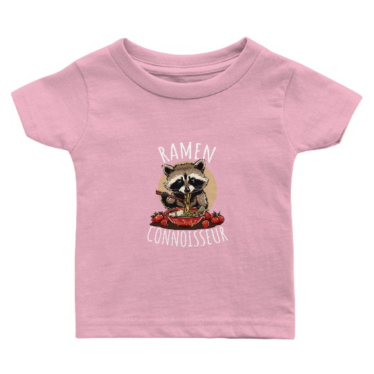 Raccoon Ramen Connoisseur Baby T Shirts