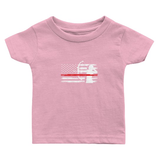 America USA Flag Archery Baby T Shirts