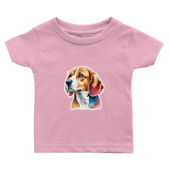 Beagle Watercolor Baby T Shirts