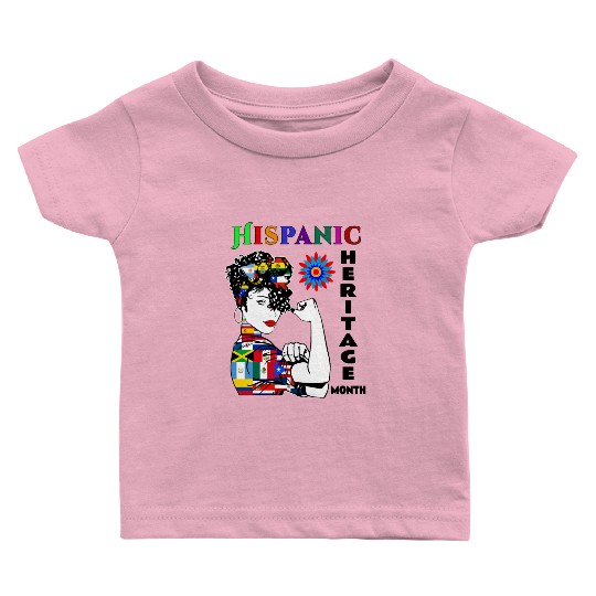 Hispanic Heritage Month Latino Countries Flag Baby T Shirts