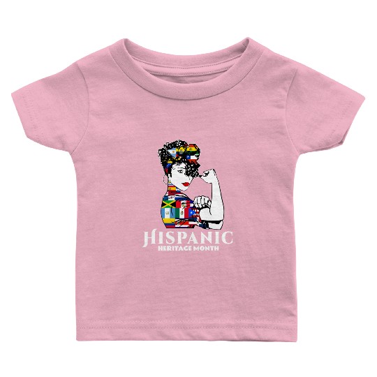 Hispanic Heritage Month Latino Countries Flag Baby T Shirts