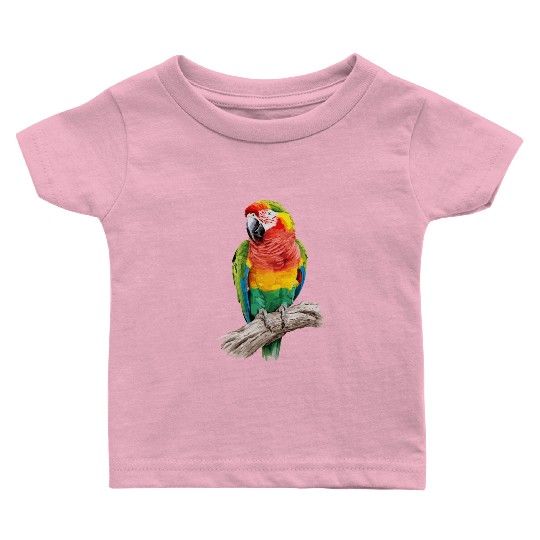 Macaw Parrot for a Bird Lover Animal Lover Baby T Shirts