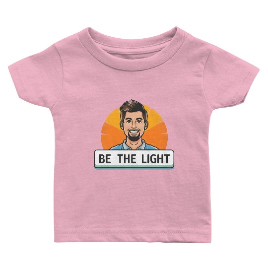 Awesome Design Of Be The Light Baby T Shirts