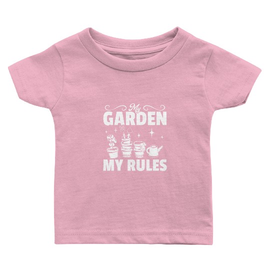 Funny Gardening Landscaping - My Garden my rules Baby T Shirts