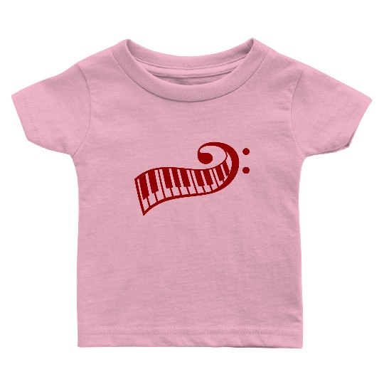 Keyboard Music Bass Note Piano Keys Party Design Baby T Shirts