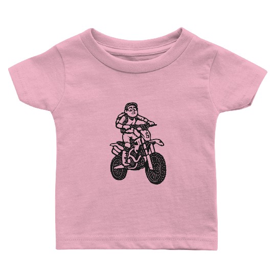 Wheelie Silly: Dirt Bike Comics & Rider Fails 017 Baby T Shirts