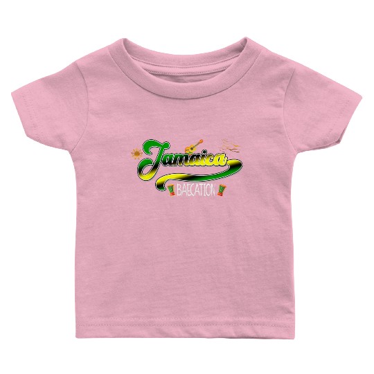 Jamaica Baecation Matching Typography Baby T Shirts