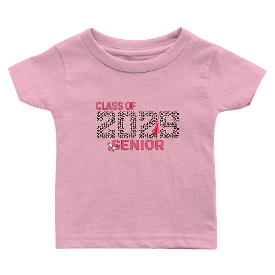 Class of 2025 Senior Leopard Print Graduation 2025 Baby T Shirts