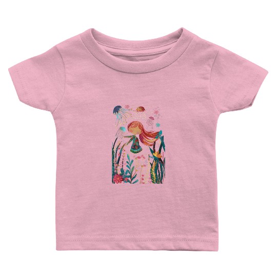 jellyfish girl Baby T Shirts