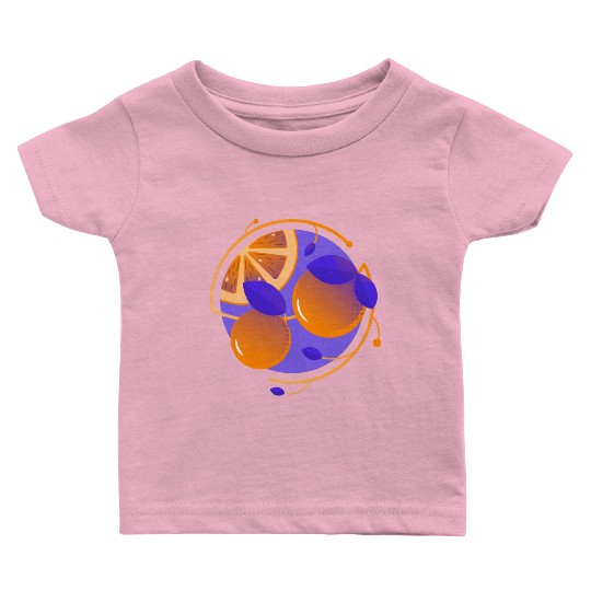 Orange Fruit Baby T Shirts