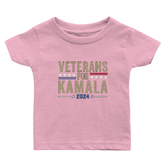 Veterans For Kamala Harris 2024 Election Baby T Shirts