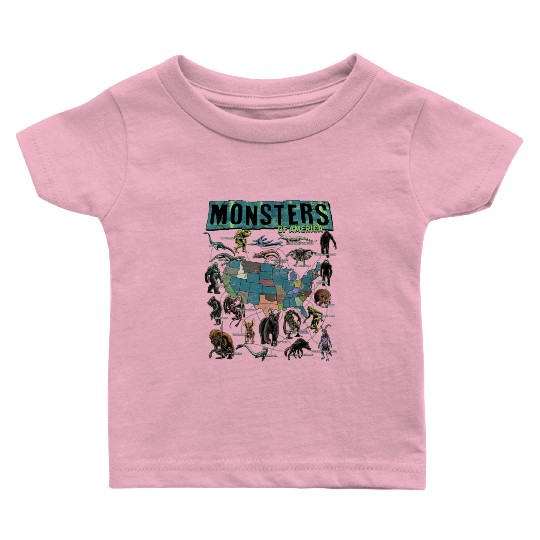 Cryptid Monsters Folklore Creature Cryptozoology Baby T Shirts