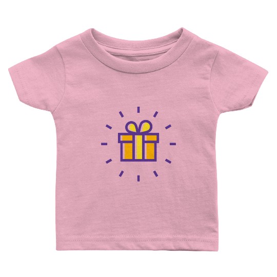 AA line icon of a gift box typically features a si Baby T Shirts