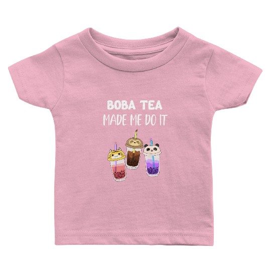 Boba Tea Made Me Do It Bubble Japan K-pop Korean Baby T Shirts