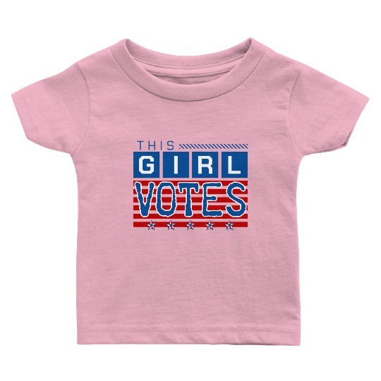 This Girl Vote American Presidential Election 2024 Baby T Shirts