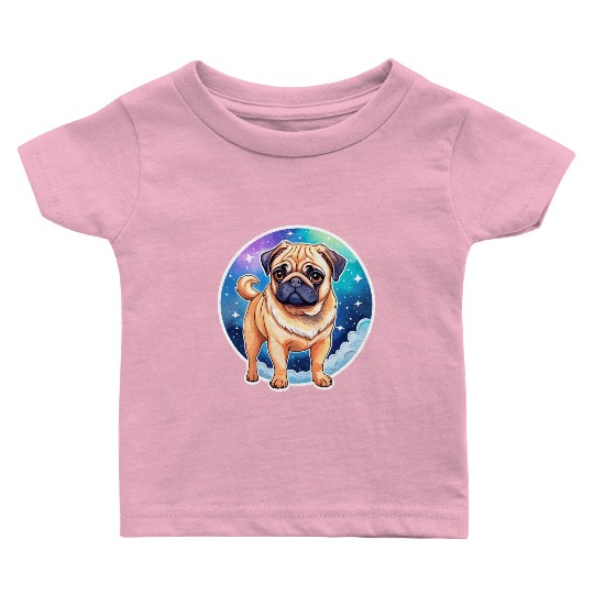 Pug Watercolor Baby T Shirts