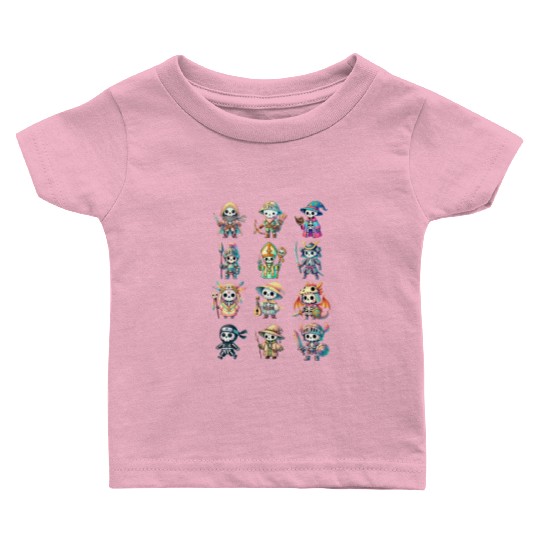 Skeleton Adventure Dungeon Characters Fantasy Baby T Shirts