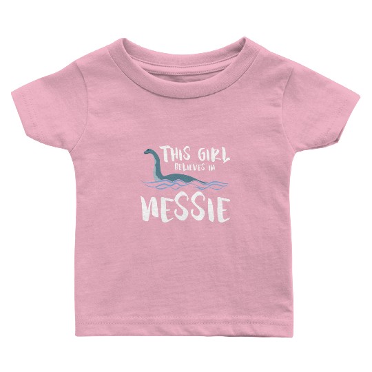 Girl Believes In Nessie Loch Ness Cryptid Baby T Shirts