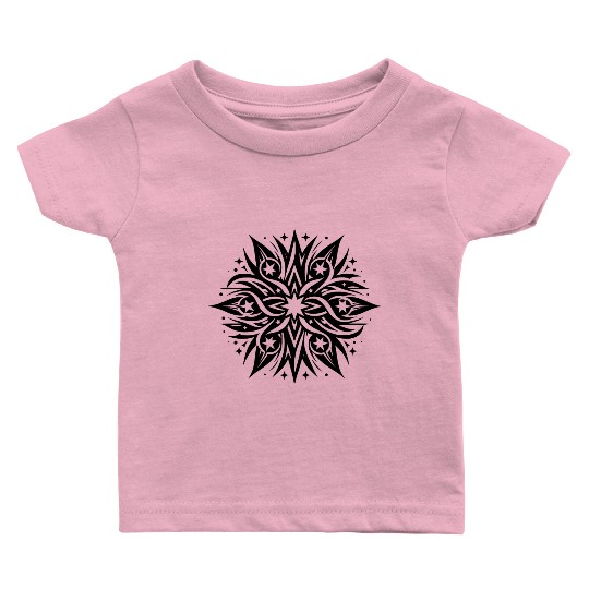 Fancy Star Composition Tattoo Style Baby T Shirts