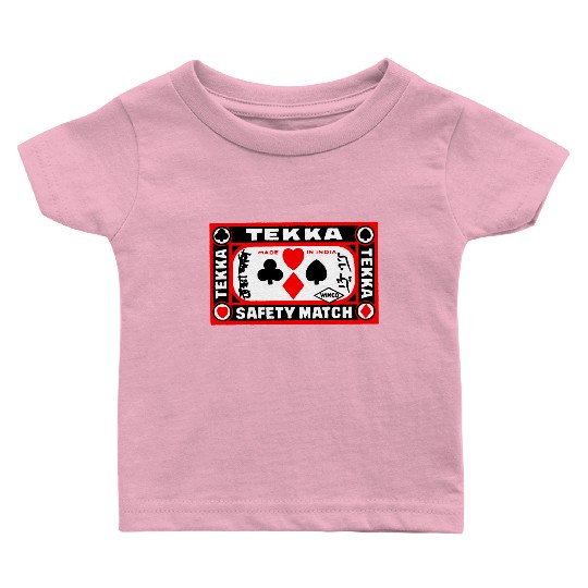 Indian Safety Matches Matchbox Art Suits of Poker Baby T Shirts