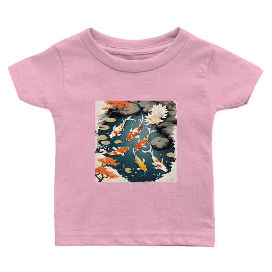 Koi Pond 2 Baby T Shirts