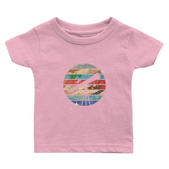 Planets Of Solar System Telescope Astronomy Baby T Shirts