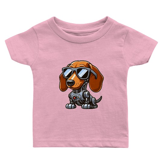 Dachshund Robot Sci-Fi Mech Cyborg Dog Baby T Shirts
