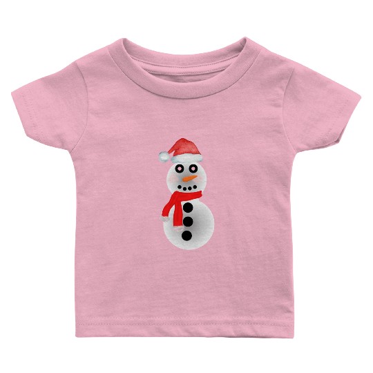 Cute Snowman Baby T Shirts
