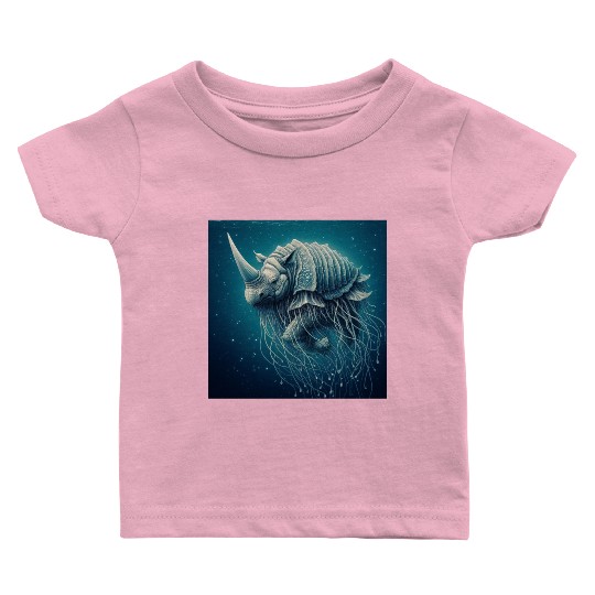 The jellyfish-rhino Baby T Shirts