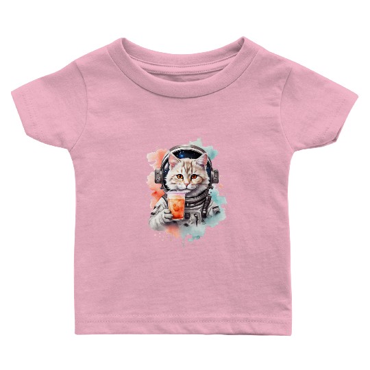 Space Cat Japanese Retro Kawaii Cute Kawaii Astron Baby T Shirts