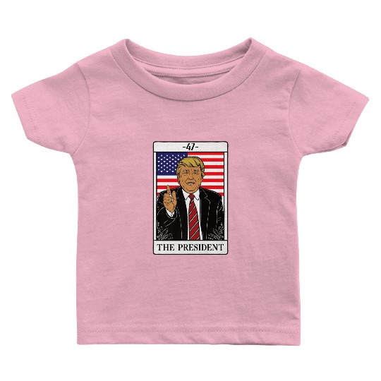 Trump 2024 The President Tarot Card 47 Premium Baby T Shirts