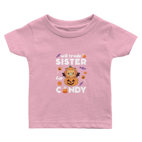Triceratops Halloween Trade Sister For Candy Baby T Shirts