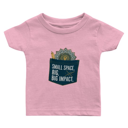 Pocket design | Minimalist typography Baby T Shirts