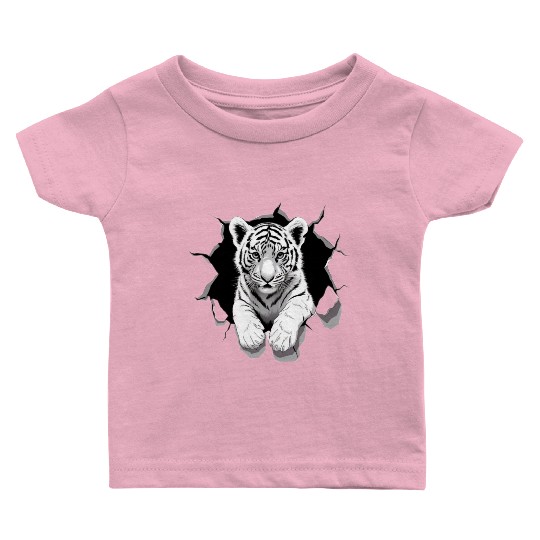 peeking tiger cub Baby T Shirts