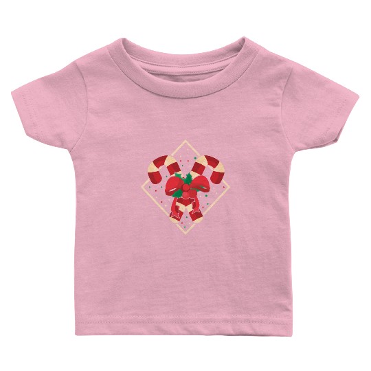 Candy Canes Christmas Baby T Shirts - Holiday Christmas