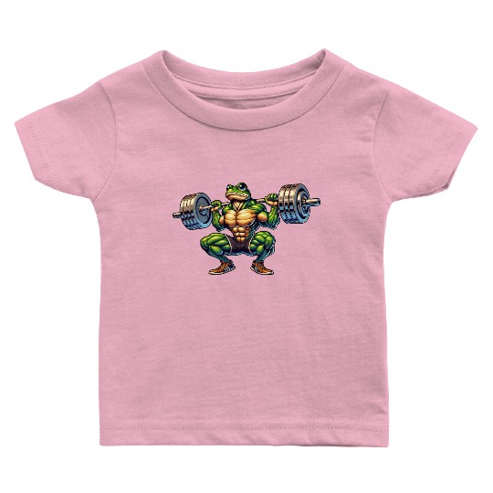 Frog Toad Fitness Barbell Gym Workout Training Baby T Shirts
