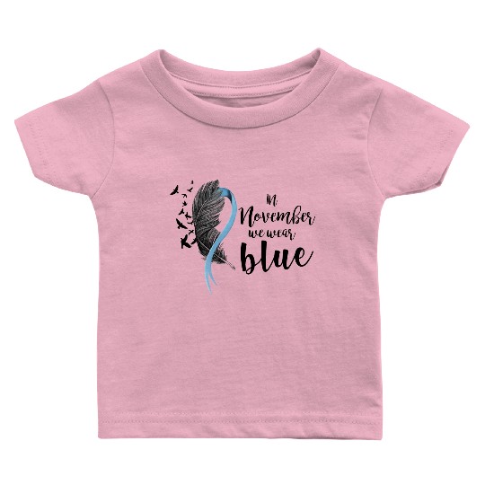 In November We Wear Blue Ribbon Baby T Shirts