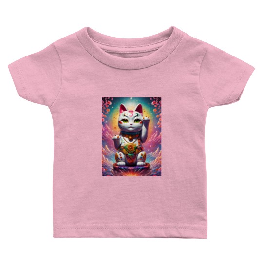 Maneki neko lucky cat Baby T Shirts