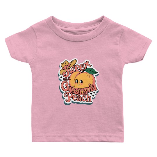Sweet as a Georgia Peach Sticker.t-shits Baby T Shirts