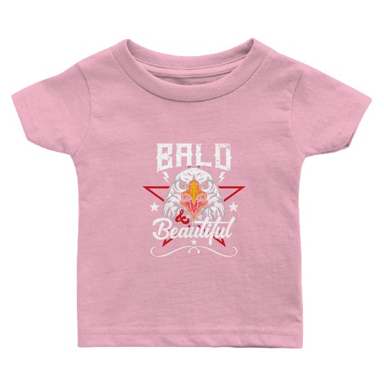 Bald & Beautiful American Eagle with Stars and Baby T Shirts