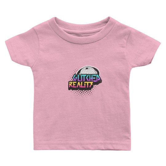 Glitched Reality - Futuristic Y2K Streetwear Baby T Shirts