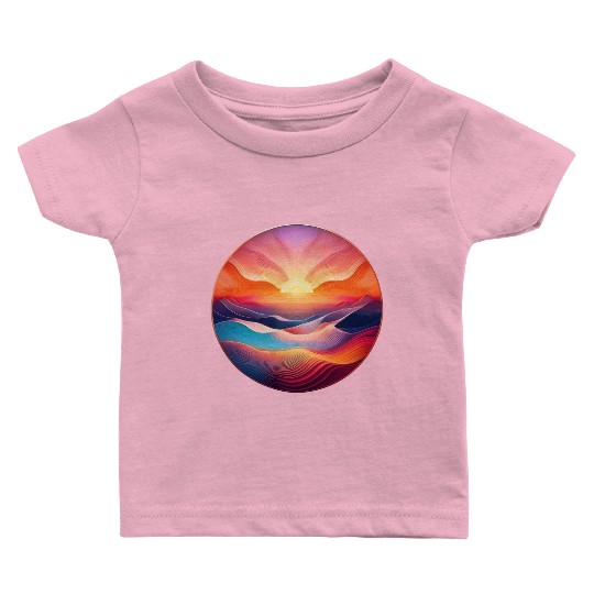 Colorful Sunrise Baby T Shirts