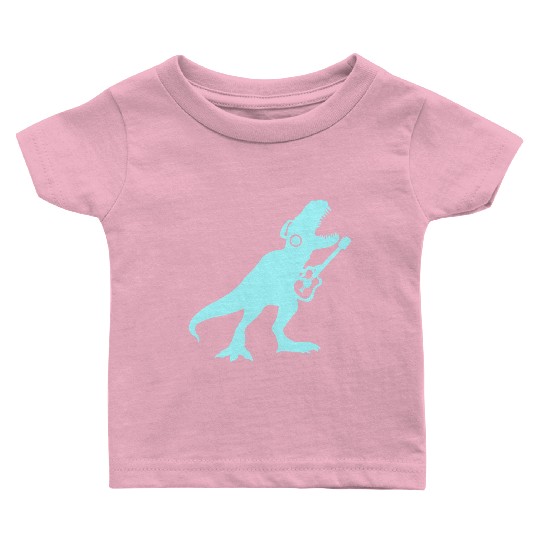 Guitar Dino T. Rex Guitarist Dinosaur Roaring Loud Baby T Shirts