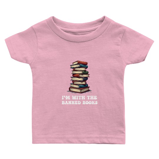 I Read Banned Books Funny Cat Reading Book Baby T Shirts