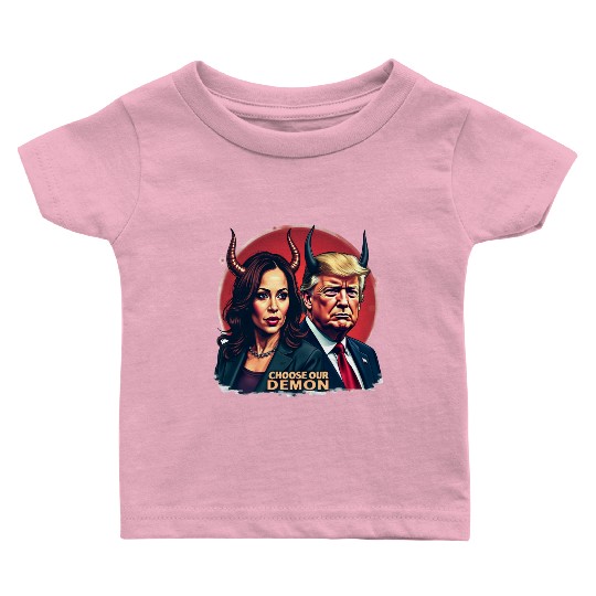 Kamala Harris Vs Trump The Fight For The Country Baby T Shirts