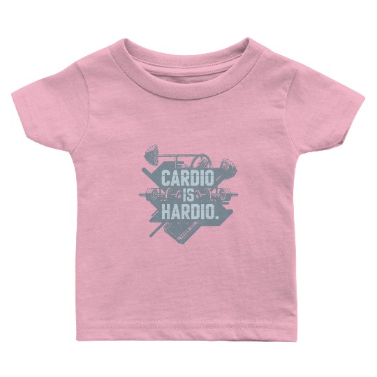 Fitness gym Baby T Shirts! with funny cardio pun