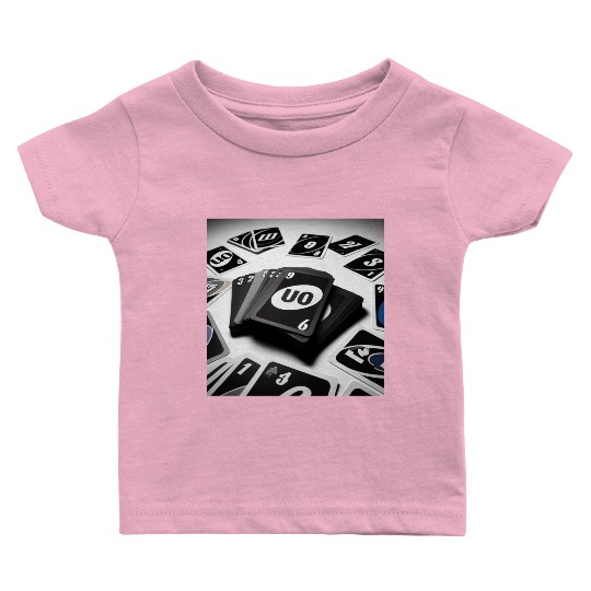 Black Uno Cards Baby T Shirts